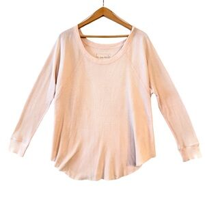 We The Free Cream Waffle Knit Top